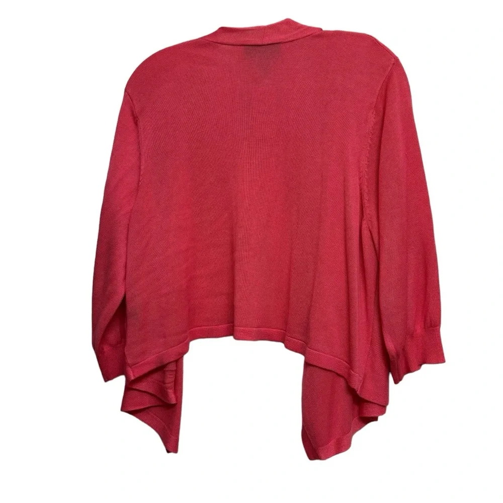 NWT Lane‎ Bryant Open Front Drape Shrug Cardigan Cabo Coral Pink Size 14/16 - Picture 2 of 15